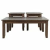 Cheapest 👍 Benzara 3 Piece Coffee Table Set With Chamfered Legs, Chestnut Brown 💯