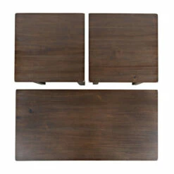 Cheapest 👍 Benzara 3 Piece Coffee Table Set With Chamfered Legs, Chestnut Brown 💯 -Benzara Sales Store unnamed file 4035