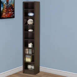 Coupon 🔔 Benzara Glimmering Brown Narrow Wooden Bookcase 🤩 -Benzara Sales Store unnamed file 406