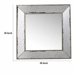 Best Sale 🎉 Benzara Filo 18 Inch Square Wall Accent Mirror, Raised Tray Edges, Mirrored Frame 🌟 -Benzara Sales Store unnamed file 4067