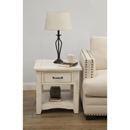 Cheap ๐ฅ Benzara Wooden End Table With 1 Drawer & 1 Shelf, Antique White โ 6 Cheap ๐ฅ Benzara Wooden End Table With 1 Drawer & 1 Shelf, Antique White โ - Image 4