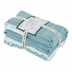 Best reviews of 🤩 Benzara Bev Modern 6 Piece Cotton Towel Set, Jacquard Filigree Pattern, Light Blue ✨