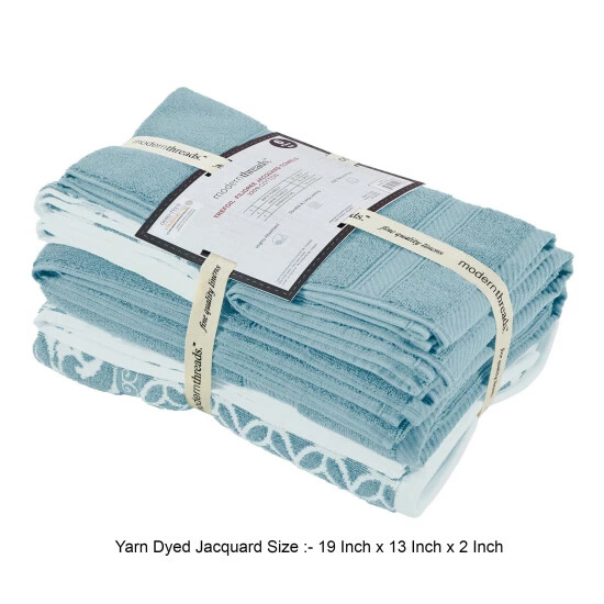 Best reviews of 🤩 Benzara Bev Modern 6 Piece Cotton Towel Set, Jacquard Filigree Pattern, Light Blue ✨ 7 Best reviews of 🤩 Benzara Bev Modern 6 Piece Cotton Towel Set, Jacquard Filigree Pattern, Light Blue ✨ - Image 5