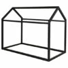 Best deal 😍 Benzara Twin Bed Frame With House Shaped Design, Black 🔥 -Benzara Sales Store unnamed file 4125