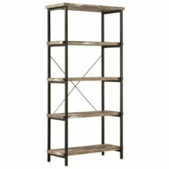 Cheap 👍 Benzara Rustically Designed Bookcase With 4 Open Shelves 🤩