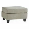 Wholesale 🛒 Benzara Fabric Upholstered Wooden Ottoman With Welt Trims, Beige And Black 😍