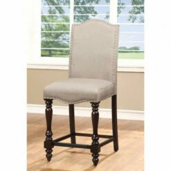 Coupon 🔥 Benzara Hurdsfield Cottage Counter Height Chair, Antiqued Cherry , Set Of 2 🎁