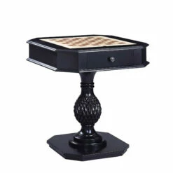 Best Pirce 🛒 Benzara Wooden Game Table With Drawer And Reversible Game Tray, Black 🎁