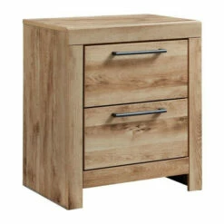 Best Pirce ✔️ Benzara Amy 24 Inch Modern Wood Nightstand, 2 Drawers, 2 USB Ports, Natural Brown 🌟
