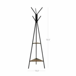 Best reviews of 👏 Benzara Iron Framed 🧥 Coat Rack Stand With Six Hooks And Two Wooden Shelf, Black And Brown 😉 -Benzara Sales Store unnamed file 438