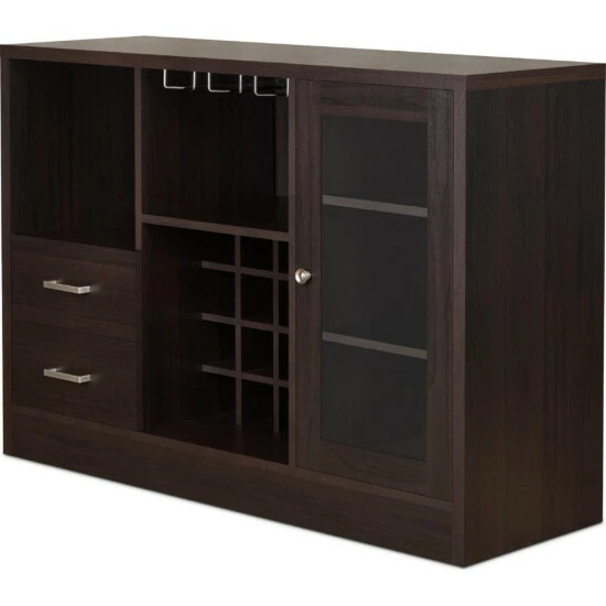 Best Pirce 💯 Benzara Wooden Server With One Side Door Storage Cabinets And Two Drawers, Espresso Brown 🔥 5 Best Pirce 💯 Benzara Wooden Server With One Side Door Storage Cabinets And Two Drawers, Espresso Brown 🔥 - Image 3