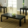 Budget ✔️ Benzara Bay Square Contemporary 3 Piece Table Set, Black Finish ⌛
