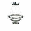 Top 10 👍 Benzara 12- 47 Inch Ringed Adjustable Chandelier, 3 Circles Design, Chrome Silver ⌛ -Benzara Sales Store unnamed file 4857
