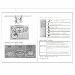 Promo 👏 Benzara 12-47 Inch Adjustable Chandelier, Offset Circle Design Silver Chrome Finish 🔔 -Benzara Sales Store unnamed file 4866