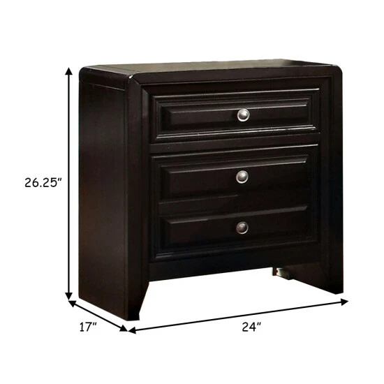 New π Benzara Yorkville Transitional Nightstand, Espresso Finish 𧨠7 New π Benzara Yorkville Transitional Nightstand, Espresso Finish 𧨠- Image 5