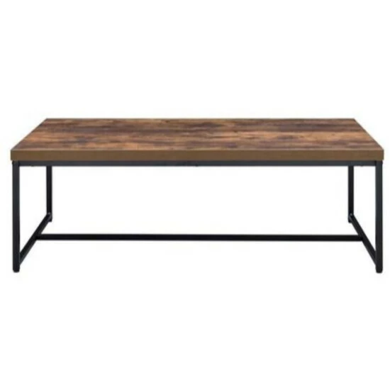 Wholesale ๐งจ Benzara Metal Framed Coffee Table With Wooden Top, Weathered Oak Brown And Black โจ 3 Wholesale ๐งจ Benzara Metal Framed Coffee Table With Wooden Top, Weathered Oak Brown And Black โจ