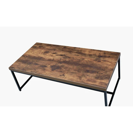 Wholesale ๐งจ Benzara Metal Framed Coffee Table With Wooden Top, Weathered Oak Brown And Black โจ 5 Wholesale ๐งจ Benzara Metal Framed Coffee Table With Wooden Top, Weathered Oak Brown And Black โจ - Image 3