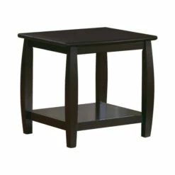 Wholesale โจ Benzara Contemporary Style Solid Wood End Table With Slightly Rounded Shape, Dark Brown โ๏ธ