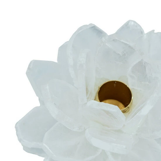 Best reviews of 👏 Benzara Sel 6 Inch Candle Holder, Selenite Stone Flower Accent, Gold, Clear Blue ⭐ 6 Best reviews of 👏 Benzara Sel 6 Inch Candle Holder, Selenite Stone Flower Accent, Gold, Clear Blue ⭐ - Image 4