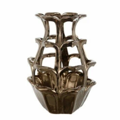 Best reviews of 👍 Benzara Cutout Patterned Ceramic Vase, Copper 🎉