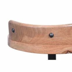 New 💯 Benzara 30 Inch Adjustable Mango Wood Bar Stool With Low Backrest, Brown 🛒 -Benzara Sales Store unnamed file 53