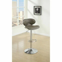Top 10 🌟 Benzara Modish Bar Stool With Gas Lift Espresso Brown And Silver Set Of 2 🤩