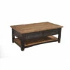 Hot Sale 🌟 Benzara Dual Tone Wooden Coffee Table With Two Drawers, Antique Black And Honey Tobacco Brown 😀 -Benzara Sales Store unnamed file 5413