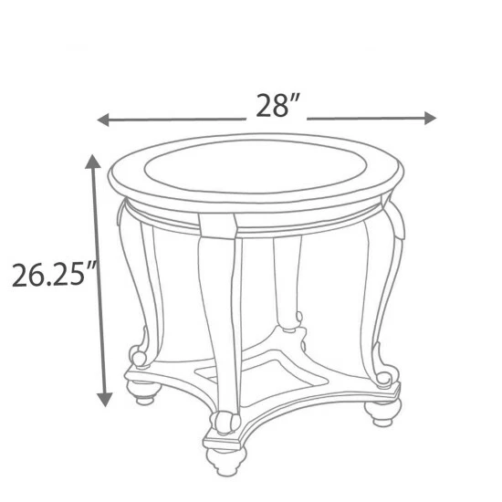 Promo 💯 Benzara Wooden Round End Table With Cabriole Legs And Glass Top, Brown 🤩 8 Promo 💯 Benzara Wooden Round End Table With Cabriole Legs And Glass Top, Brown 🤩 - Image 6