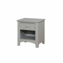 Wholesale 🎉 Benzara Solid Wood Night Stand With One Drawer And Bottom Shelf, Gray 👏