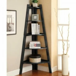 Brand new ✔️ Benzara High And Spacey Stylish Ladder Shelf, Black 🔥