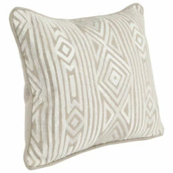 Flash Sale 💯 Benzara 12 X 16 Square Linen Accent Throw Pillow, Tribal Accent, Piped Edges, Ivory 😍