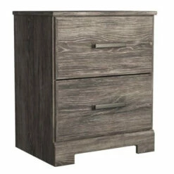 Top 10 🎉 Benzara Lin 24 Inch Rustic Wood Nightstand, 2 Drawers, Gray Oak Grain Details 😀