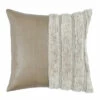 Brand new 👏 Benzara 20 Inch Square Accent Throw Pillow, Soft Fabric, One Side Tufted, Taupe ✔️ -Benzara Sales Store unnamed file 5751