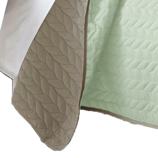 Buy ๐ Benzara Eva 3 Piece Queen Microfiber Reversible Coverlet Set Quilt, Gray Jade Green ๐ 6 Buy ๐ Benzara Eva 3 Piece Queen Microfiber Reversible Coverlet Set Quilt, Gray Jade Green ๐ - Image 4
