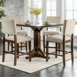 Buy 🥰 Benzara Glenbrook Brown Cherry Counter Height Dining Table 👍