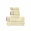 Best Sale 😉 Benzara Noa 6 Piece Soft Egyptian Cotton Towel Set, Solid Damask Pattern, Beige 🌟 -Benzara Sales Store unnamed file 6181
