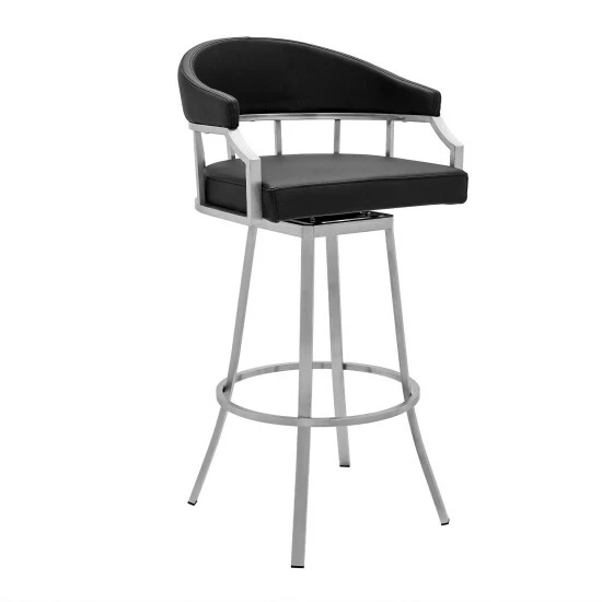 Cheap ๐ Benzara Myla 30 Inch Vegan Faux Leather Bar Stool Chair, Swivel, Metal Legs, Black ๐คฉ 3 Cheap ๐ Benzara Myla 30 Inch Vegan Faux Leather Bar Stool Chair, Swivel, Metal Legs, Black ๐คฉ