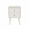 Buy ⌛ Benzara Mahogany Wood Mid Century Nightstand, White 😀 -Benzara Sales Store unnamed file 6451
