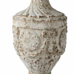 Coupon 🥰 Benzara 31 Inch Round Accent Side Table, Fir Wood, Engraved, Brown, Antique White 🎉 -Benzara Sales Store unnamed file 6459