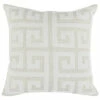 Cheap 🤩 Benzara 18 Inch Square Linen Accent Throw Pillow, Greek Swirl Pattern In Ivory - White 💯 -Benzara Sales Store unnamed file 6483