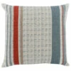 Best deal 👏 Benzara 20 X 20 Linen Accent Throw Pillow, Down Insert, Red White Blue Gray Stripes 🤩 -Benzara Sales Store unnamed file 6509
