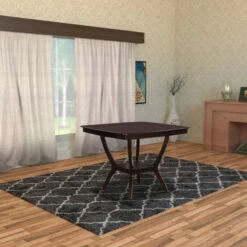 Cheapest 🔔 Benzara Square Shaped Wooden Counter Height Table With Bottom Shelf Brown 🛒 -Benzara Sales Store unnamed file 67