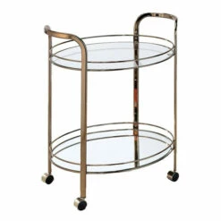 Best Pirce ⌛ Benzara Starla Contemporary Serving Cart In Bronze 👍