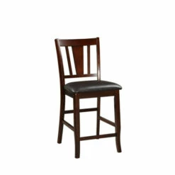 Best Sale 🎁 Benzara Wooden High Chair, Dark Brown & Black, Set Of 2 🎁