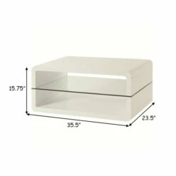 Flash Sale 🎉 Benzara Modern Coffee Table With Rounded Corners & Clear Tempered Glass Shelf, White 👏 11 Flash Sale 🎉 Benzara Modern Coffee Table With Rounded Corners & Clear Tempered Glass Shelf, White 👏 -Benzara Sales Store unnamed file 7015