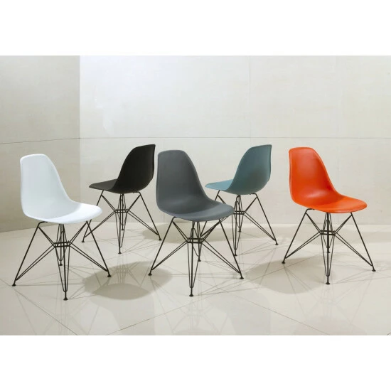 Best Sale ๐ Benzara Deep Back Plastic Chair With Metal Eiffel Style Legs, Gray And Black ๐ 7 Best Sale ๐ Benzara Deep Back Plastic Chair With Metal Eiffel Style Legs, Gray And Black ๐ - Image 5