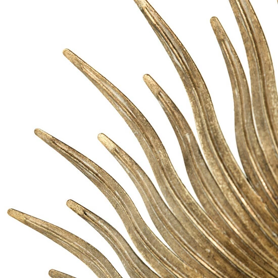 Cheap 😉 Benzara 28 Inch Wall Mount Accent Mirror With Round Sunburst Iron Frame, Gold ⌛ 6 Cheap 😉 Benzara 28 Inch Wall Mount Accent Mirror With Round Sunburst Iron Frame, Gold ⌛ - Image 4