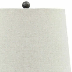 Budget 🔔 Benzara Polyresin Table Lamp With Turned Base, Set Of 2, Brown And Off White 💯 -Benzara Sales Store unnamed file 7103