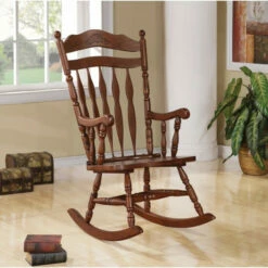 Top 10 😀 Benzara Traditional Nostalgia Arrow Back Rocking Chair, Walnut ✨