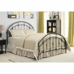 Cheap 😍 Benzara Fine-looking Metal Curved Queen Size Bed, Bronze 🥰